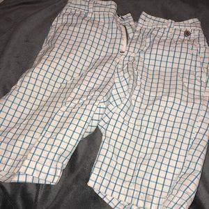 Volcom boys shorts. Sz 8. White with light blue